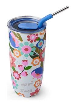 S&apos;well Kubek termiczny &quot;Paper Cutouts&quot; w kolorze niebiesko-jasnoróżowym - 700 ml ze sklepu Limango Polska w kategorii Kubki termiczne - zdjęcie 186246757