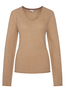 Tommy Hilfiger Sweter WW0WW43505 Beżowy Regular Fit ze sklepu MODIVO w kategorii Swetry damskie - zdjęcie 186247757