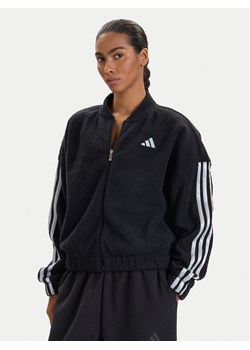 adidas Bluza Holiday High Pile JM1891 Czarny Loose Fit ze sklepu MODIVO w kategorii Bluzy damskie - zdjęcie 186247788