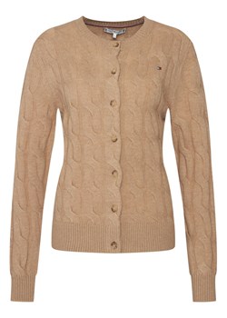 Tommy Hilfiger Kardigan WW0WW47463 Beżowy Regular Fit ze sklepu MODIVO w kategorii Swetry damskie - zdjęcie 186247818
