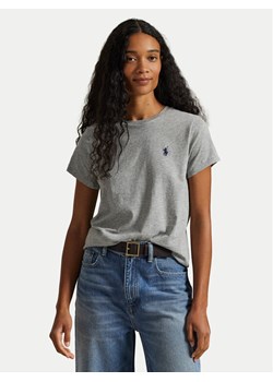 Polo Ralph Lauren T-Shirt 211898698008 Szary Regular Fit ze sklepu MODIVO w kategorii Bluzki damskie - zdjęcie 186247958