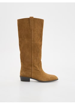 Reserved - Zamszowe kozaki - beżowy - id: 279CP-80X - marki Reserved - 186249147 Reserved - Zamszowe kozaki - beżowy ze sklepu Reserved w kategorii Kozaki damskie - zdjęcie 186249147