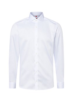 Finshley & Harding Koszula męska - non-iron Mężczyźni Slim Fit Bawełna biały jednolity ze sklepu vangraaf w kategorii Koszule męskie - zdjęcie 186249165