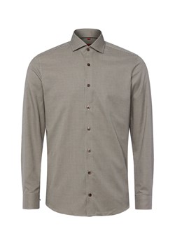 Finshley & Harding Koszula męska - non-iron Mężczyźni Slim Fit Bawełna beżowy wzorzysty ze sklepu vangraaf w kategorii Koszule męskie - zdjęcie 186249167