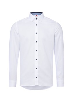 Finshley & Harding Męska koszula biznesowa Mężczyźni Slim Fit Bawełna biały jednolity ze sklepu vangraaf w kategorii Koszule męskie - zdjęcie 186249175