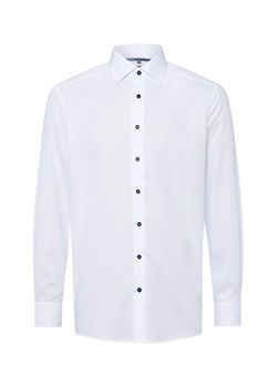 Finshley & Harding Koszula męska - Easy Care Mężczyźni Modern Fit Bawełna biały jednolity ze sklepu vangraaf w kategorii Koszule męskie - zdjęcie 186249177