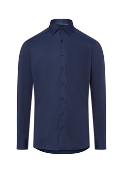 Finshley & Harding Koszula męska - Easy Care Mężczyźni Modern Fit Bawełna granatowy jednolity ze sklepu vangraaf w kategorii Koszule męskie - zdjęcie 186249178