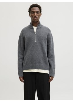 Jack & Jones Sweter damski z dzianiny - Jornorrebro Kobiety Bawełna szary jednolity ze sklepu vangraaf w kategorii Swetry męskie - zdjęcie 186249205