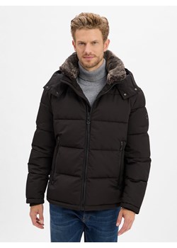Strellson Męska kurtka zimowa - Arcola Mężczyźni Sztuczne włókno czarny jednolity ze sklepu vangraaf w kategorii Kurtki męskie - zdjęcie 186249218