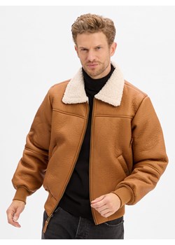Alpha Industries Męska kurtka z imitacji skóry Mężczyźni Sztuczne włókno wielbłądzi jednolity ze sklepu vangraaf w kategorii Kurtki męskie - zdjęcie 186249236