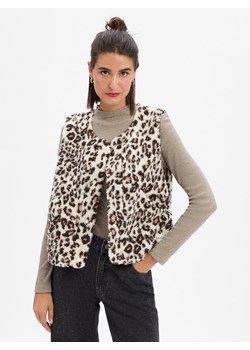 Marie Lund Damska kamizelka pluszowa Kobiety écru wzorzysty ze sklepu vangraaf w kategorii Kamizelki damskie - zdjęcie 186249238