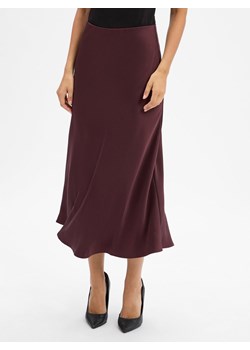 Marie Lund Damska spódnica midi Kobiety bordowy jednolity ze sklepu vangraaf w kategorii Spódnice - zdjęcie 186249239