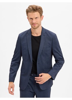 Finshley & Harding Kurtka męska Mężczyźni Regular Fit Sztuczne włókno indygo w kratkę ze sklepu vangraaf w kategorii Marynarki męskie - zdjęcie 186249245