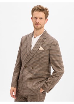 Finshley & Harding London Męska kurtka modułowa - Berry Mężczyźni Regular Fit Sztuczne włókno brązowy wzorzysty ze sklepu vangraaf w kategorii Marynarki męskie - zdjęcie 186249256