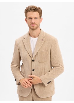 Finshley & Harding London Męska kurtka modułowa - duża Mężczyźni Comfort Fit beżowy jednolity ze sklepu vangraaf w kategorii Marynarki męskie - zdjęcie 186249258