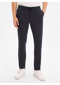 Alberto Męskie spodnie materiałowe - Jump Mężczyźni granatowy wzorzysty ze sklepu vangraaf w kategorii Spodnie męskie - zdjęcie 186249297