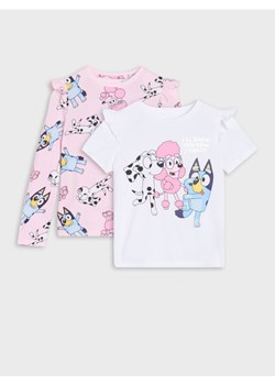 Sinsay - Koszulki z falbanami 2 pack Bluey - kremowy ze sklepu Sinsay w kategorii T-shirty chłopięce - zdjęcie 186251987