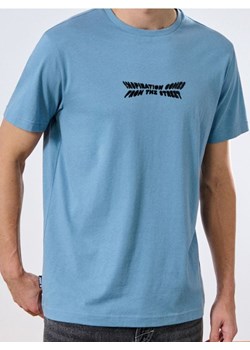 Sinsay - Koszulka z nadrukiem - niebieski ze sklepu Sinsay w kategorii T-shirty męskie - zdjęcie 186252075