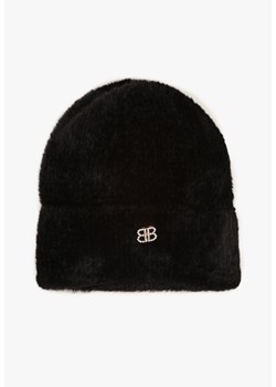 Czarna Czapka Beanie z Wiskozą Wełną i Naszywką Zolirra ze sklepu renee.pl w kategorii Czapki zimowe damskie - zdjęcie 186254636