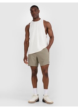 Męski tank top treninowy 4F 4FWAW25TFSLM554 - biały ze sklepu Sportstylestory.com w kategorii T-shirty męskie - zdjęcie 186254839