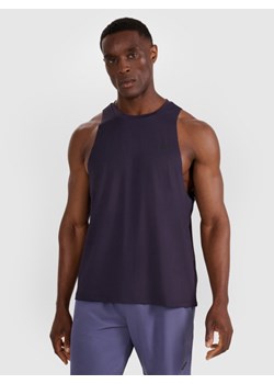 Męski tank top treninowy 4F 4FWAW25TFSLM554 - granatowy ze sklepu Sportstylestory.com w kategorii T-shirty męskie - zdjęcie 186254855