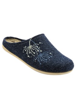 Kapcie damskie filcowe - Inblu GF-30, szaro-niebieskie ze sklepu ulubioneobuwie w kategorii Kapcie damskie - zdjęcie 186257896