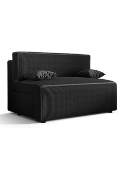 Czarna tapicerowana sofa z funkcją spania E3-B38 ze sklepu Edinos.pl w kategorii Sofy i kanapy - zdjęcie 186258319