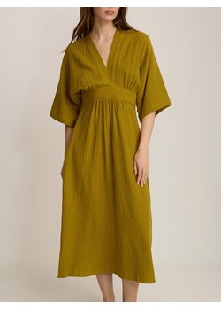 Reserved - Sukienka typu kimono - oliwkowy ze sklepu Reserved w kategorii Sukienki - zdjęcie 186259809