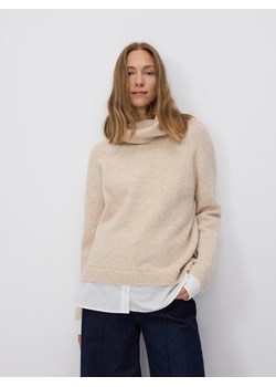 Reserved - Sweter z golfem - beżowy ze sklepu Reserved w kategorii Swetry damskie - zdjęcie 186260018