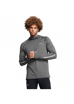 Męski longsleeve do biegania Under Armour UA Launch Elite Cw Balaclava Hoody - szary ze sklepu Sportstylestory.com w kategorii Bluzy męskie - zdjęcie 186262996