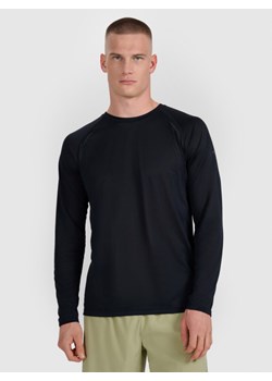 Męski longsleeve do biegania 4F 4FWAW25TFLOM413 - czarny ze sklepu Sportstylestory.com w kategorii T-shirty męskie - zdjęcie 186263246