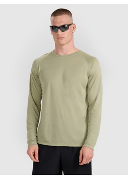 Męski longsleeve do biegania 4F 4FWAW25TFLOM413 - oliwkowy ze sklepu Sportstylestory.com w kategorii T-shirty męskie - zdjęcie 186263256