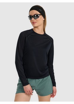 Damski longsleeve do biegania 4F 4FWAW25TFLOF415 - czarny ze sklepu Sportstylestory.com w kategorii Bluzki damskie - zdjęcie 186263407