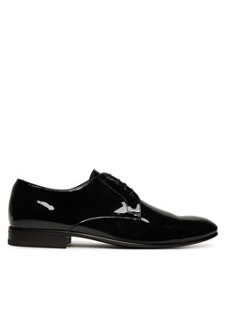 Półbuty BOSS Derrek Derb 50553085 Czarny ze sklepu eobuwie.pl w kategorii Buty eleganckie męskie - zdjęcie 186264825