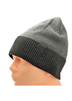 Męska Czapka Zimowa ocieplana polarem - L/XL 2MORO ST-561A kolor szary ze sklepu Stylion w kategorii Czapki zimowe męskie - zdjęcie 186265606