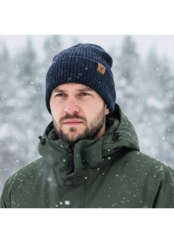 Ciepła Męska czapka zimowa Granatowa L/XL ST-538F ze sklepu Stylion w kategorii Okulary przeciwsłoneczne damskie - zdjęcie 186265625