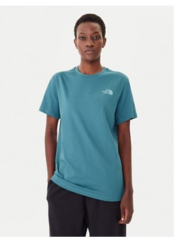 The North Face T-Shirt Redbox NF0A87NK Niebieski Relaxed Fit ze sklepu MODIVO w kategorii Bluzki damskie - zdjęcie 186267535