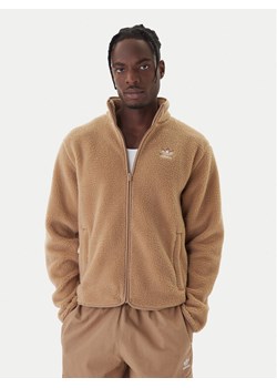 adidas Polar Trefoil Essentials Teddy JW3530 Beżowy Loose Fit ze sklepu MODIVO w kategorii Bluzy męskie - zdjęcie 186267539