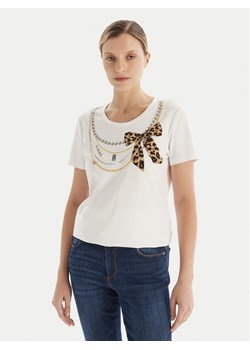 Fracomina T-Shirt FR25WT3004J40108 Biały Regular Fit ze sklepu MODIVO w kategorii Bluzki damskie - zdjęcie 186267558