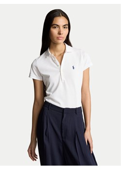 Polo Ralph Lauren Polo 211870245001 Biały Slim Fit ze sklepu MODIVO w kategorii Bluzki damskie - zdjęcie 186267599