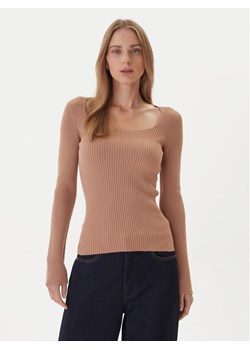 Kontatto Sweter 3M0830C Beżowy Slim Fit ze sklepu MODIVO w kategorii Swetry damskie - zdjęcie 186267676