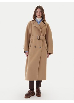 Weekend Max Mara Płaszcz wełniany Cadine 2525016022 Beżowy Regular Fit ze sklepu MODIVO w kategorii Płaszcze damskie - zdjęcie 186267697