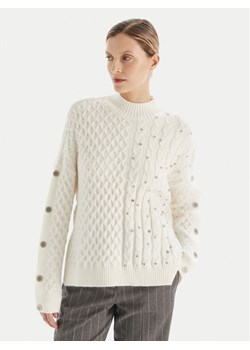 Fracomina Golf FR25WT7037K47101 Écru Relaxed Fit ze sklepu MODIVO w kategorii Swetry damskie - zdjęcie 186267755