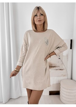 sukienka malibu beżowa one size ze sklepu UBRA w kategorii Sukienki - zdjęcie 186270226