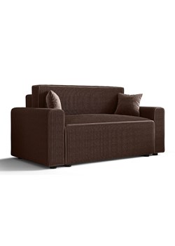 Brązowa tapicerowana sztruksem sofa rozkładana S2-S20 - id: 53084 - marki Elior - 186270627 Brązowa tapicerowana sztruksem sofa rozkładana S2-S20 ze sklepu Edinos.pl w kategorii Sofy i kanapy - zdjęcie 186270627