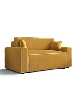 Musztardowa rozkładana sofa tapicerowana C8-H29 ze sklepu Edinos.pl w kategorii Sofy i kanapy - zdjęcie 186270659