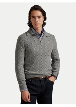 Polo Ralph Lauren Sweter 710974165002 Szary Regular Fit ze sklepu MODIVO w kategorii Swetry męskie - zdjęcie 186272748