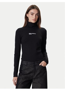 Karl Lagerfeld Jeans Golf A4W17015 Czarny Slim Fit ze sklepu MODIVO w kategorii Swetry damskie - zdjęcie 186272768