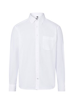 Nils Sundström Koszula męska Mężczyźni Regular Fit Bawełna biały jednolity ze sklepu vangraaf w kategorii Koszule męskie - zdjęcie 186274496