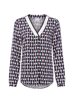 Emily van den Bergh Bluzka damska tunika Kobiety wiskoza granatowy wzorzysty ze sklepu vangraaf w kategorii Bluzki damskie - zdjęcie 186274505